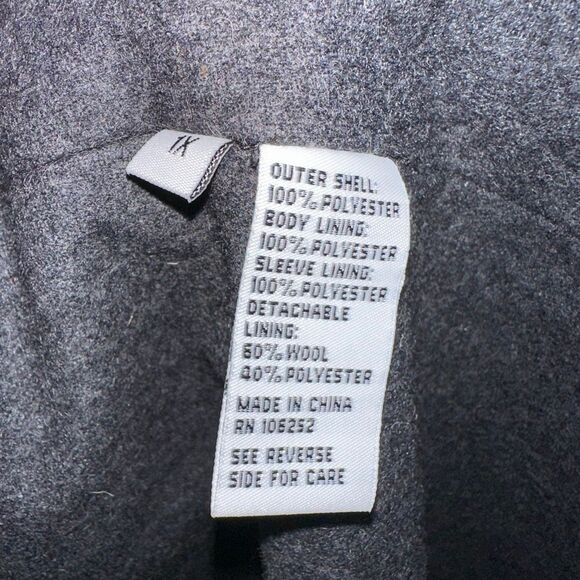 Jane Post $525 wool Lined Hooded coat in Navy blue womens 1X NWT - Picture 7 of 11